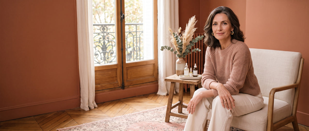 Femme élégante dans un appartement parisien